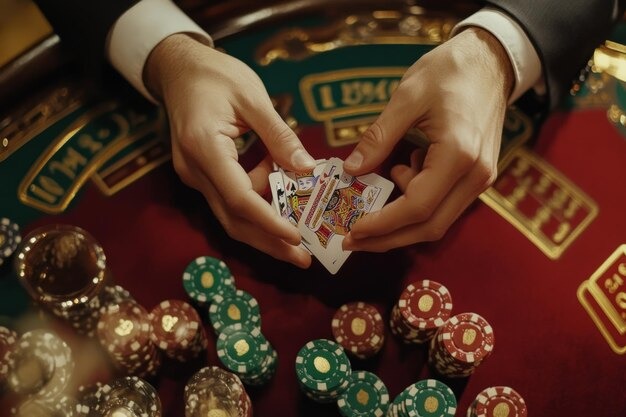 koy toto live-dealer studio with professional blackjack table and dealers